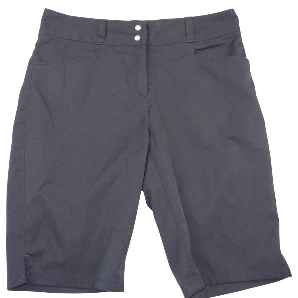Adidas Mens Golf Shorts Black Size 2 Solid Polyester Performance Activewear